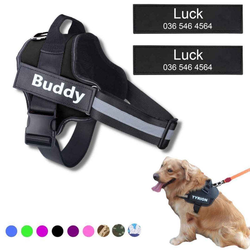 Coleira Peitoral Personalizada para Cachorros com Tags - Safe Buddy